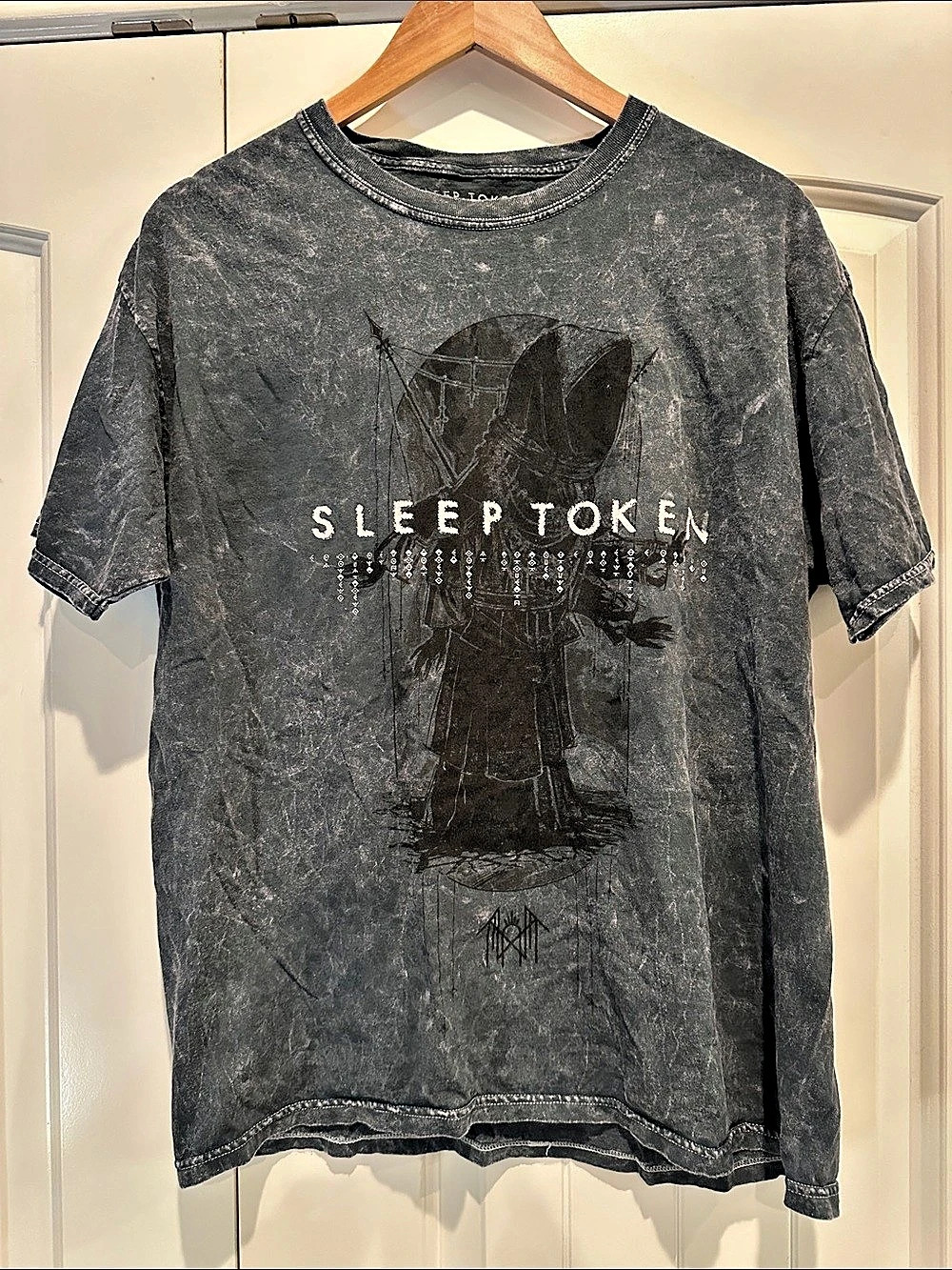 Sleep Token Take Me Back to Eden Mineral Wash T-Shirt Gray Large